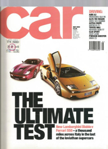 CAR MAGAZINE 2000 MAY - DIABLO v FERRARI 550, ASTRA, TT, IMPREZA P1